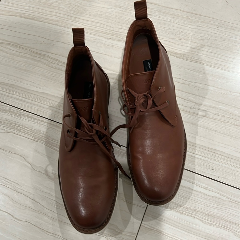 Andre w Marc NY Preowned shoes for men cognac brown size 13